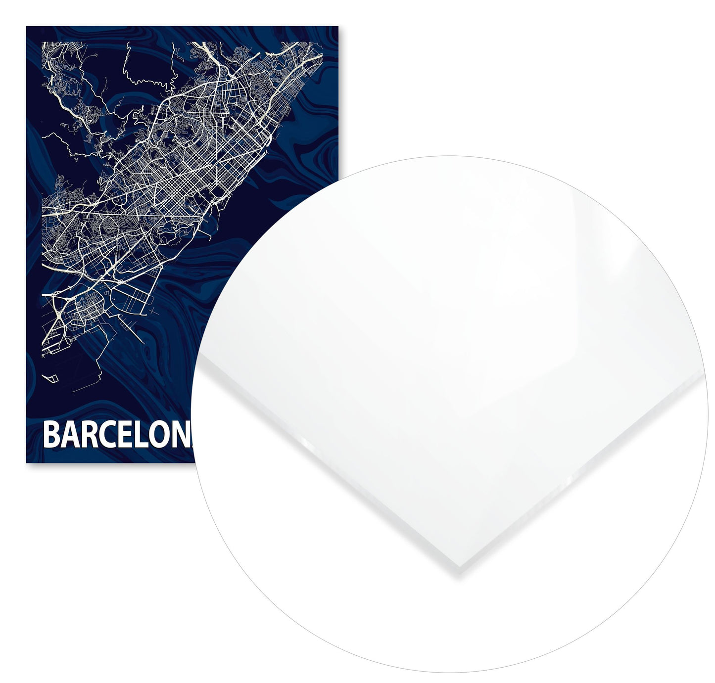 BARCELONA CROCUS MARBLE MAP  - @Helios