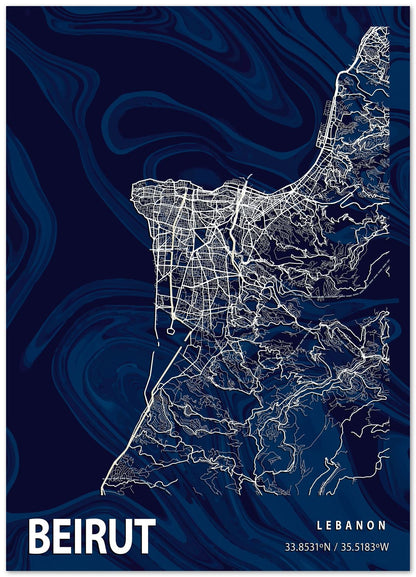 BEIRUT CROCUS MARBLE MAP  - @Helios