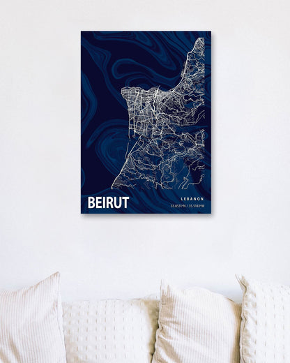 BEIRUT CROCUS MARBLE MAP  - @Helios