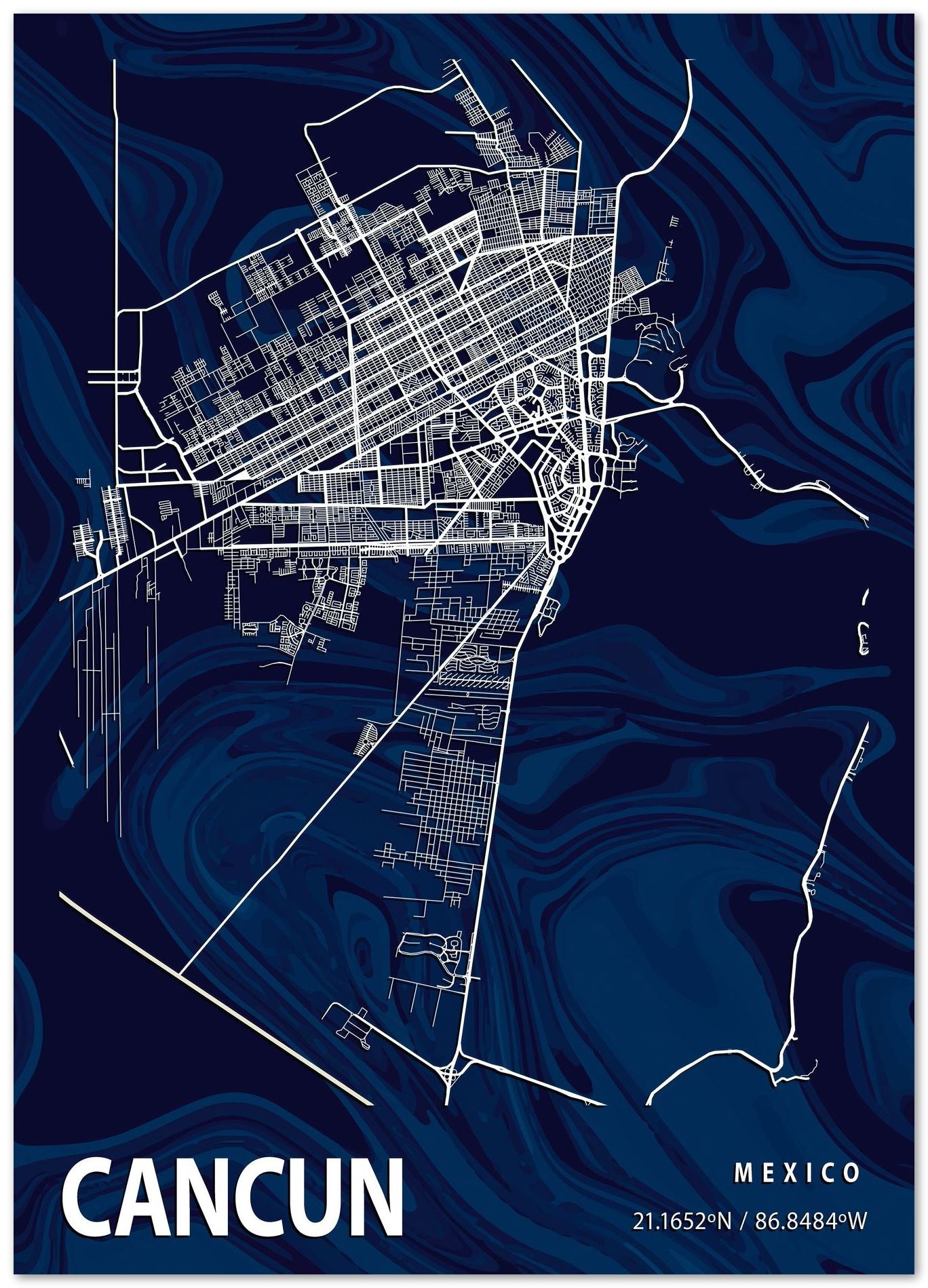 CANCUN CROCUS MARBLE MAP  - @Helios