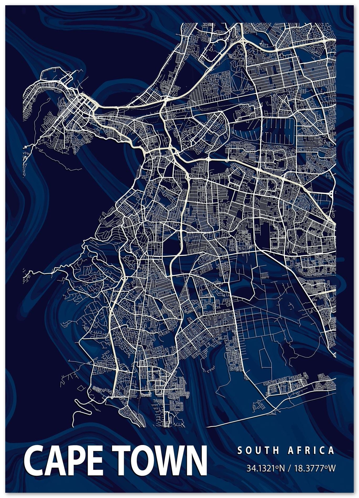 CAPE TOWN CROCUS MARBLE MAP  - @Helios