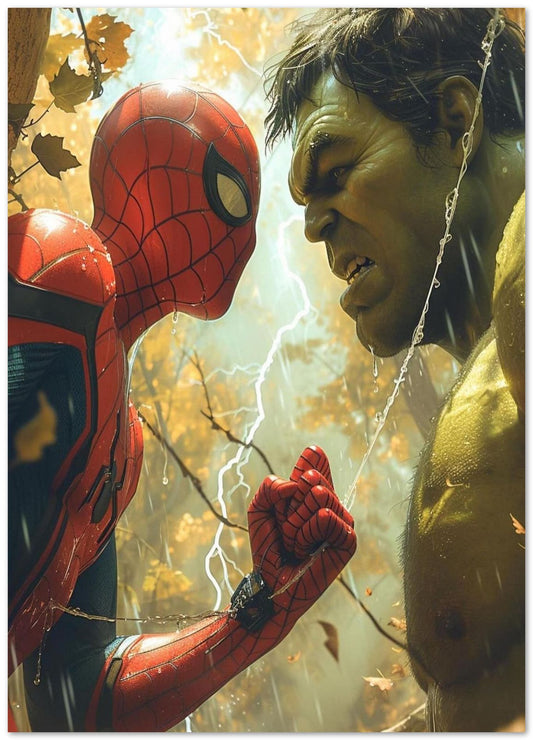 Spiderman Vs Hulk - @ArtOfPainting