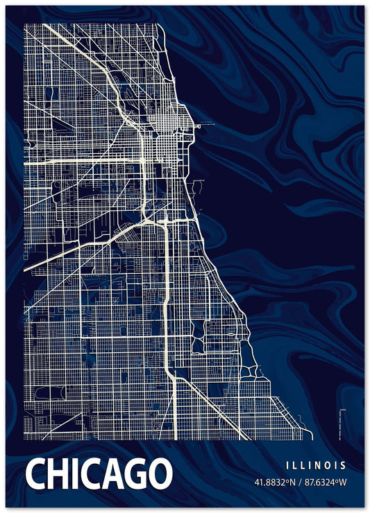 CHICAGO CROCUS MARBLE MAP - @Helios