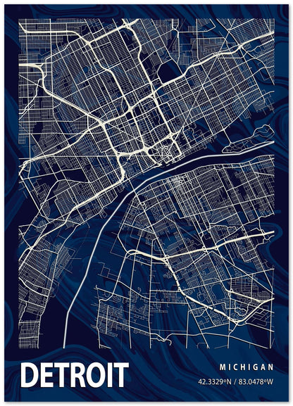 DETROIT CROCUS MARBLE MAP  - @Helios