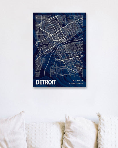 DETROIT CROCUS MARBLE MAP  - @Helios