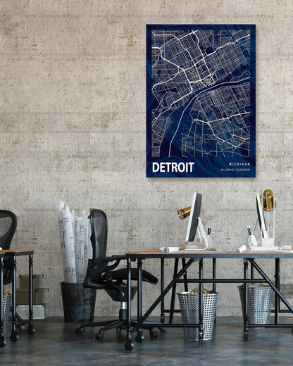 DETROIT CROCUS MARBLE MAP  - @Helios