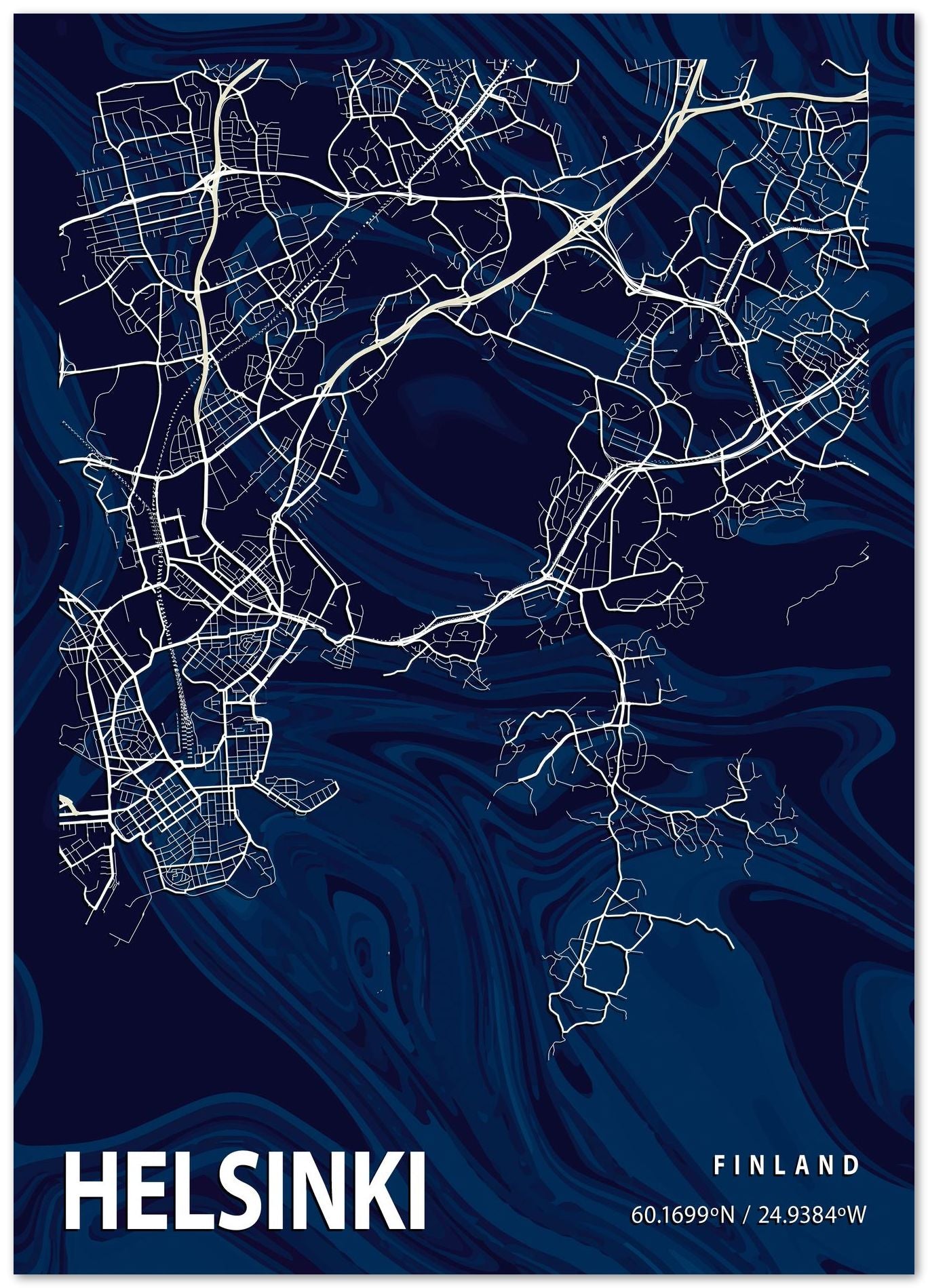 HELSINKI CROCUS MARBLE MAP  - @Helios