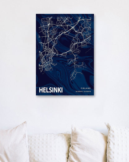 HELSINKI CROCUS MARBLE MAP  - @Helios