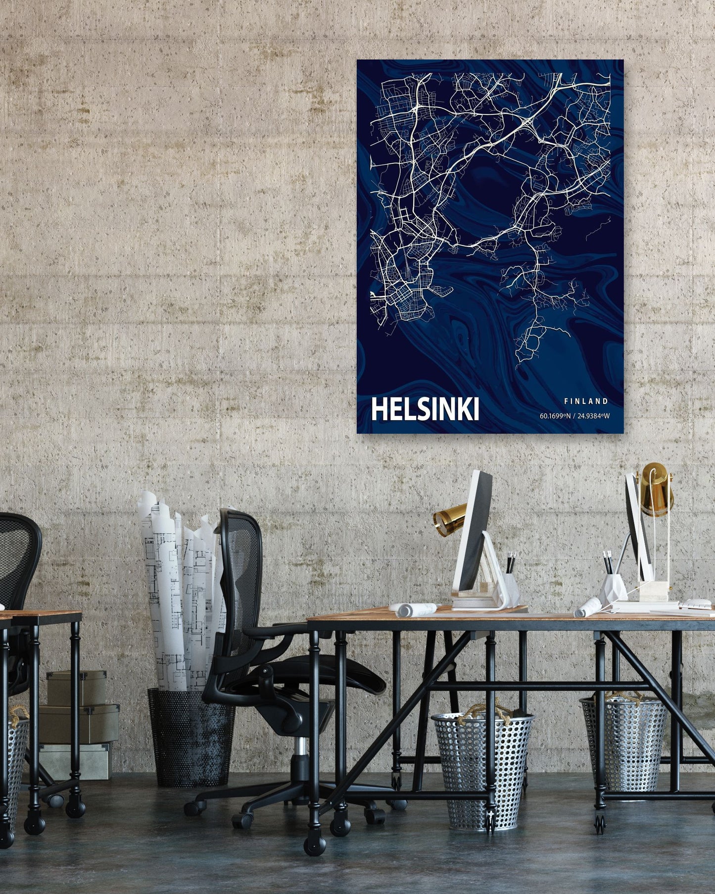 HELSINKI CROCUS MARBLE MAP  - @Helios