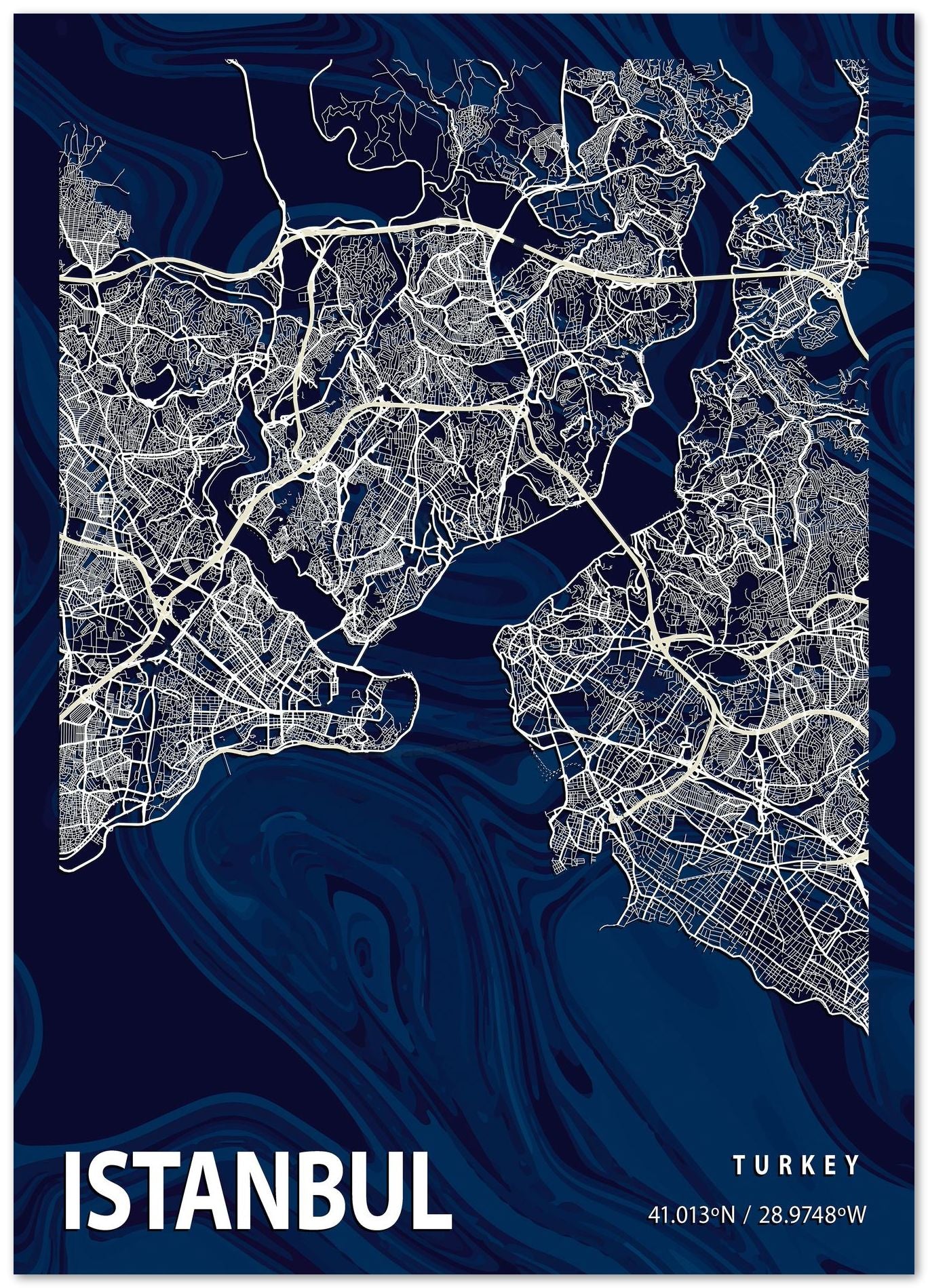 ISTANBUL CROCUS MARBLE MAP  - @Helios