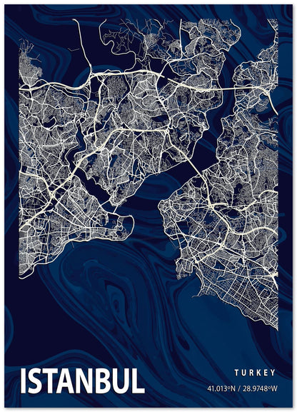 ISTANBUL CROCUS MARBLE MAP  - @Helios