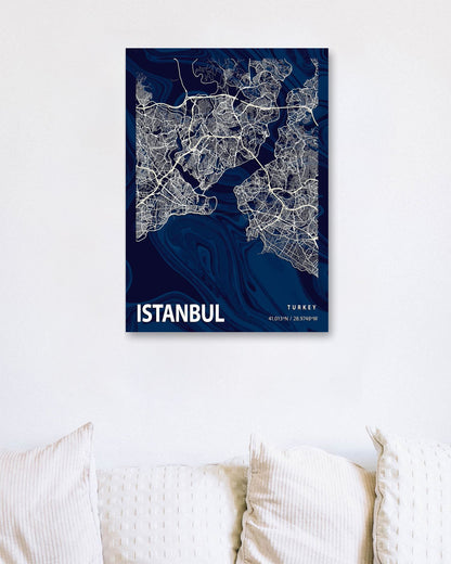 ISTANBUL CROCUS MARBLE MAP  - @Helios