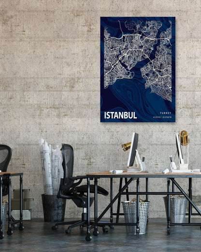 ISTANBUL CROCUS MARBLE MAP  - @Helios