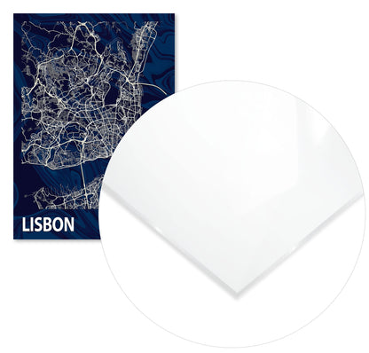 LISBON CROCUS MARBLE MAP  - @Helios