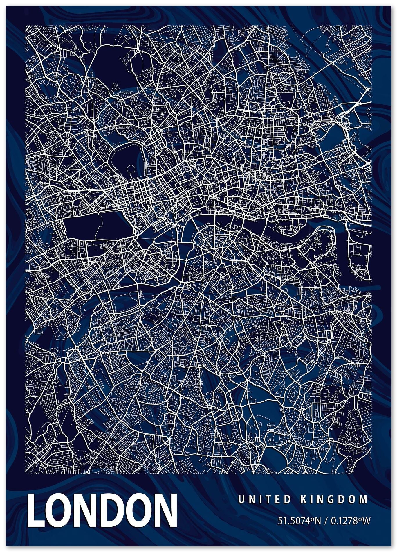LONDON CROCUS MARBLE MAP  - @Helios