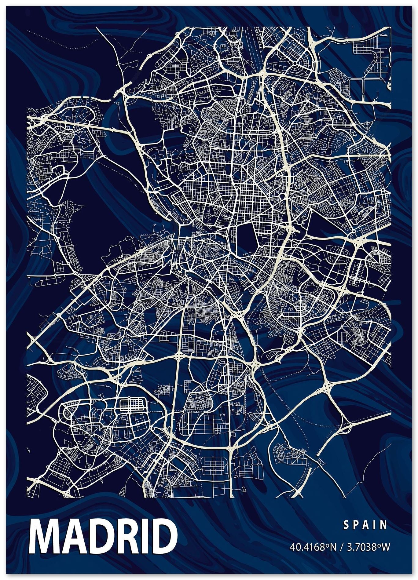 MADRID CROCUS MARBLE MAP  - @Helios