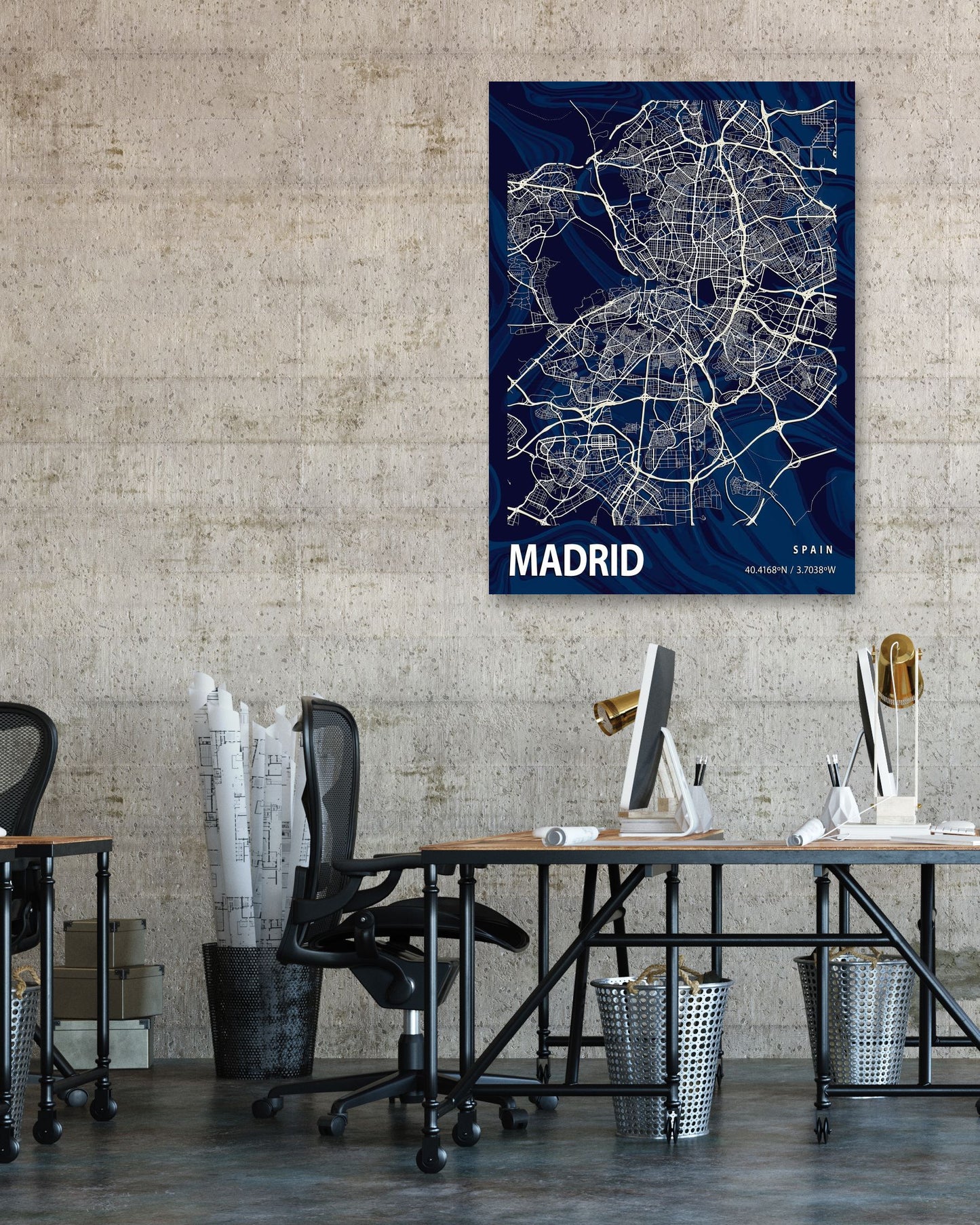 MADRID CROCUS MARBLE MAP  - @Helios