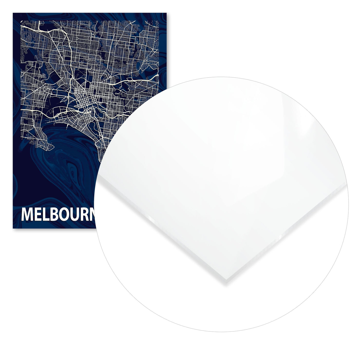 MELBOURNE CROCUS MARBLE MAP  - @Helios