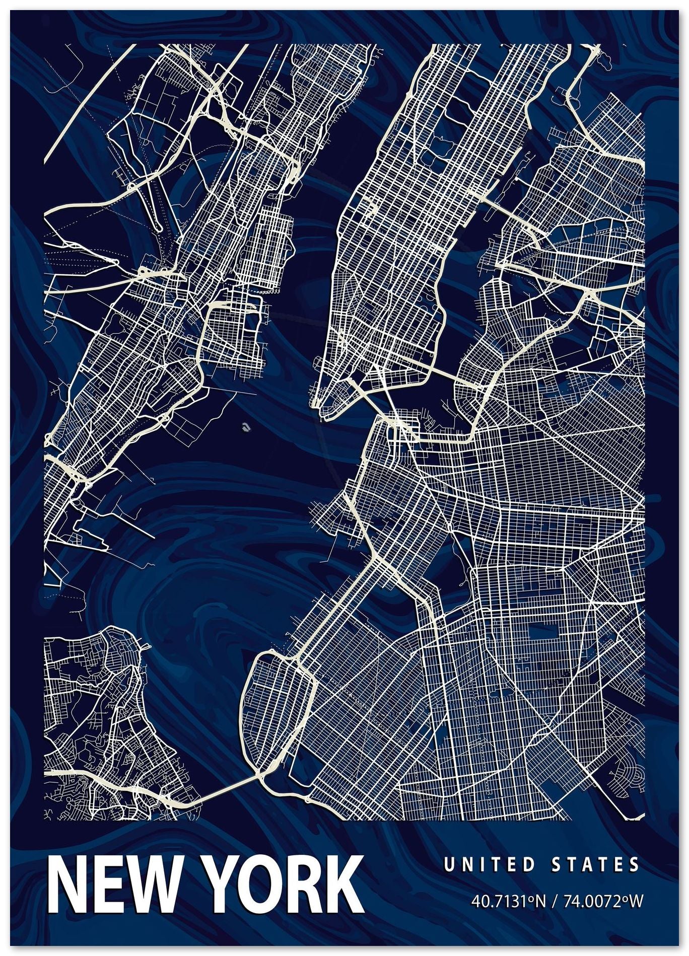 NEW YORK CROCUS MARBLE MAP  - @Helios