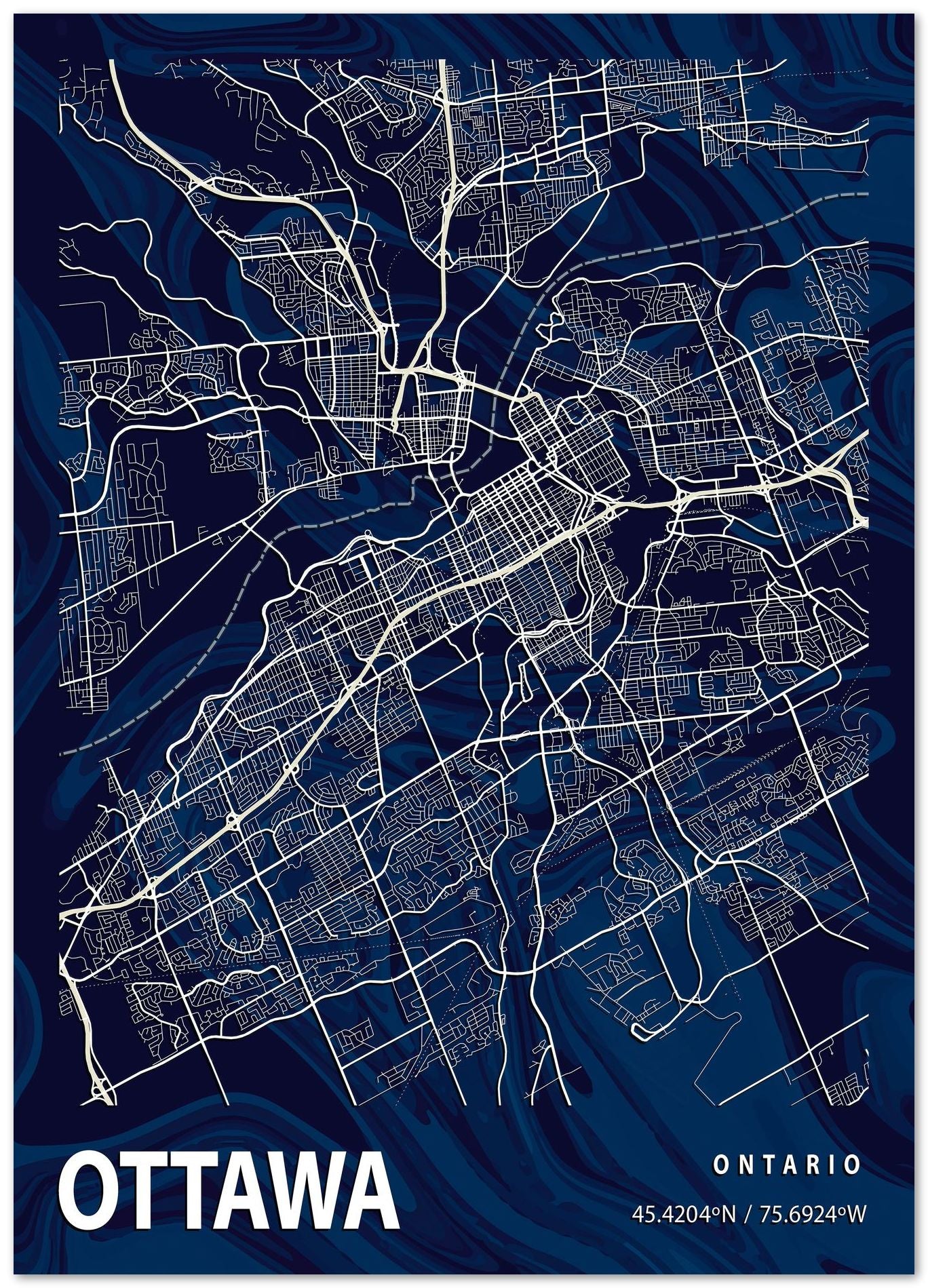 OTTAWA CROCUS MARBLE MAP  - @Helios