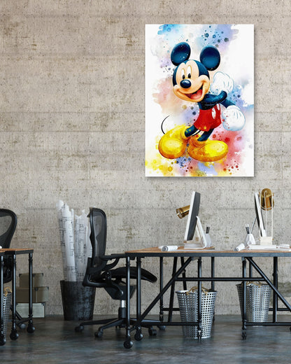 Mickey Is Happy - @ArtOfPainting