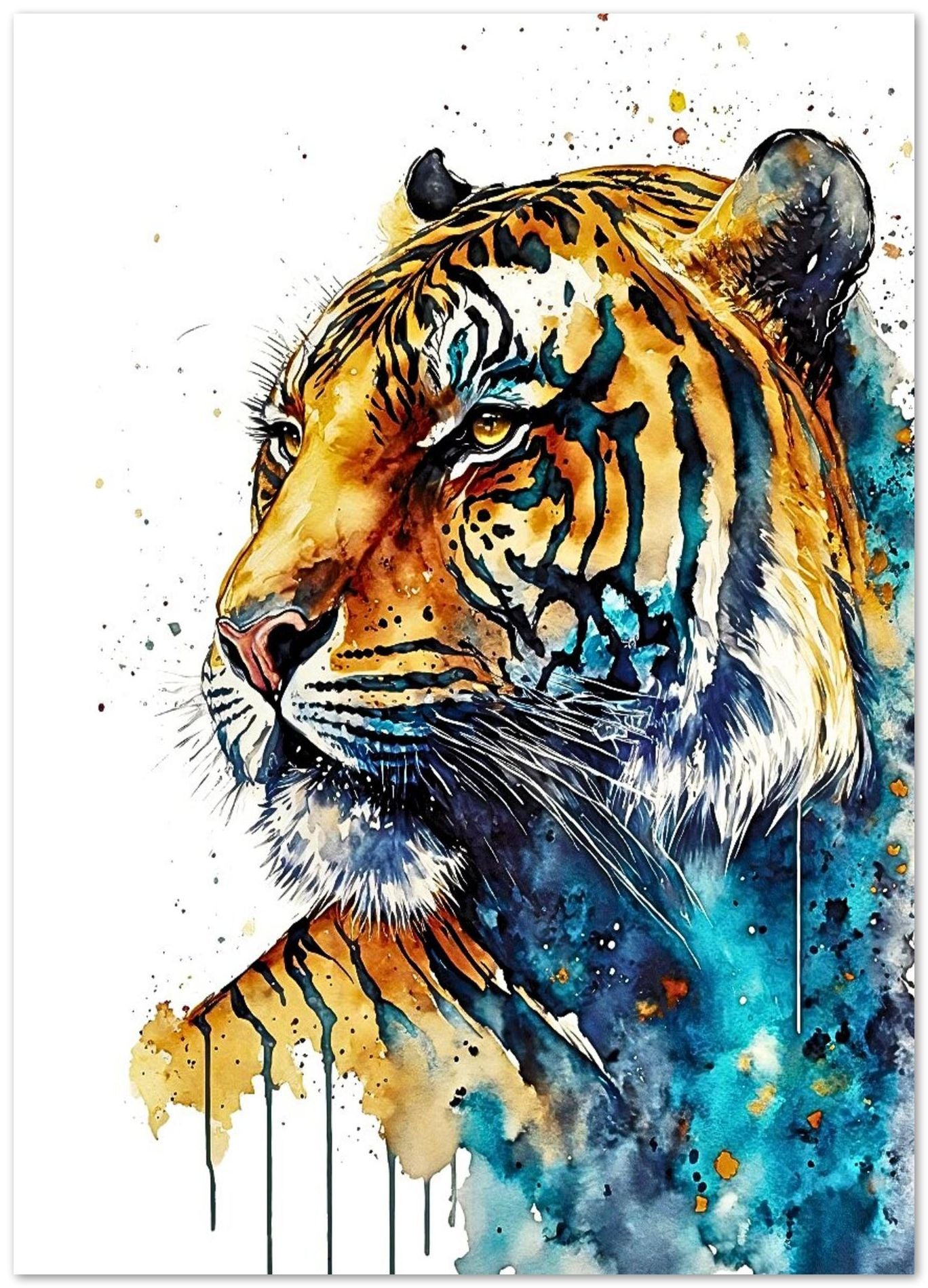 Watercolor Tiger - @ArtOfPainting