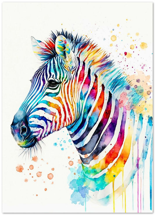Watercolor Zebra - @ArtOfPainting