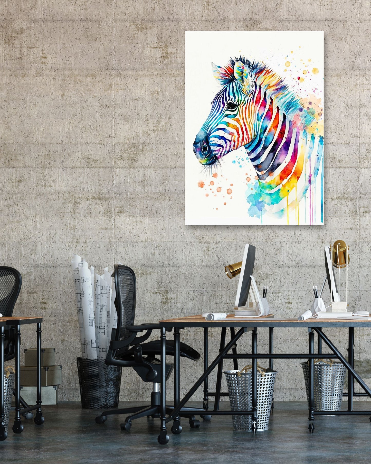 Watercolor Zebra - @ArtOfPainting