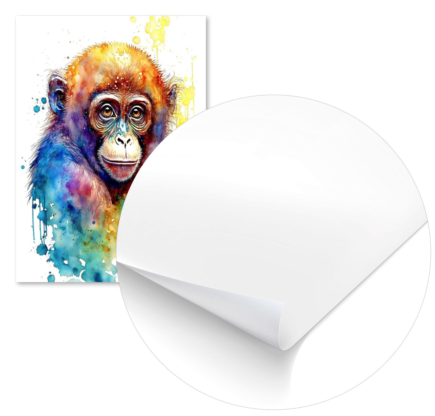 Watercolor Monkey - @ArtOfPainting