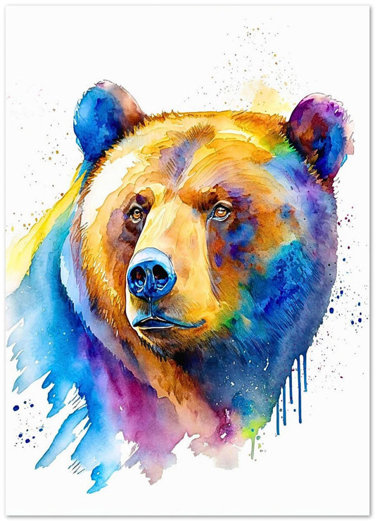 Watercolor Bear - @ArtOfPainting