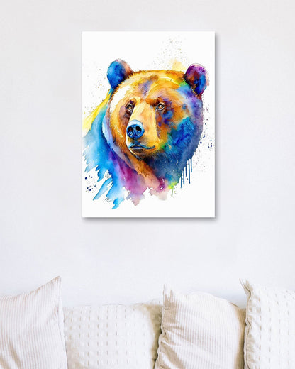 Watercolor Bear - @ArtOfPainting