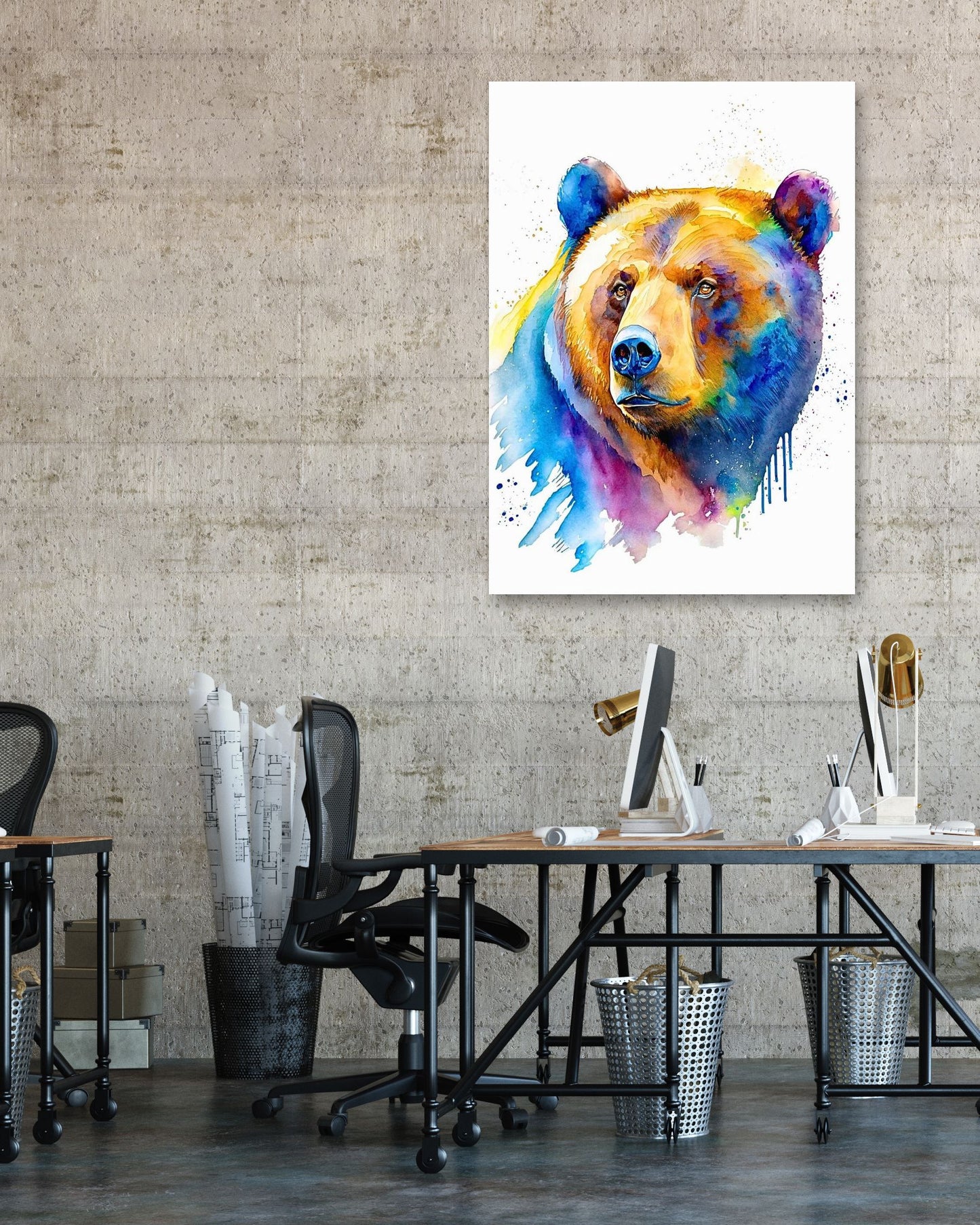 Watercolor Bear - @ArtOfPainting