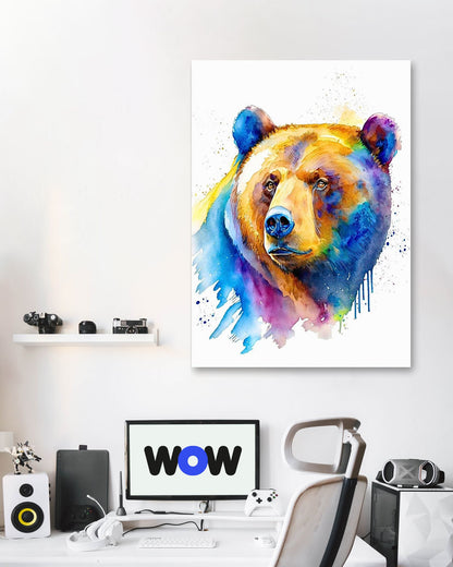 Watercolor Bear - @ArtOfPainting