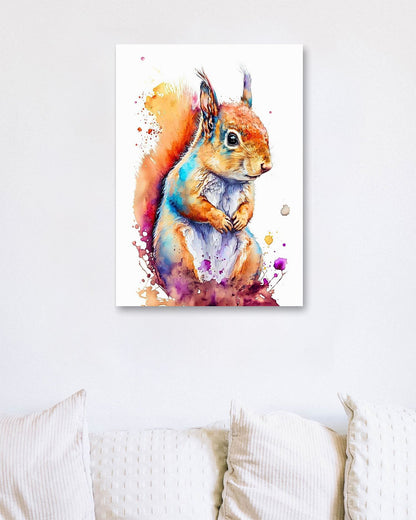 Squirrel Water Color - @ArtOfPainting