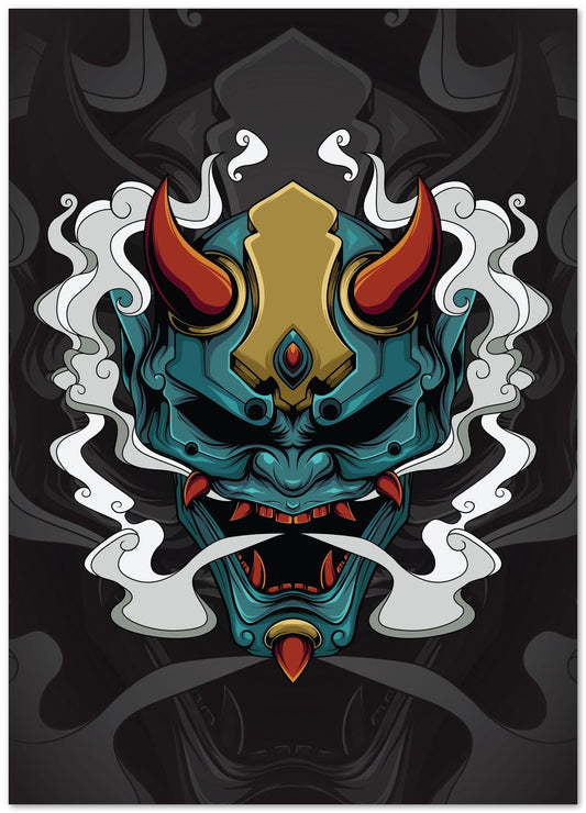 Japanese Demon Mask - @PowerUpDesign