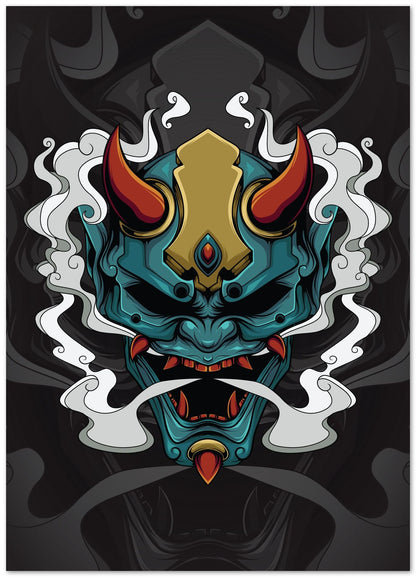 Japanese Demon Mask - @PowerUpDesign