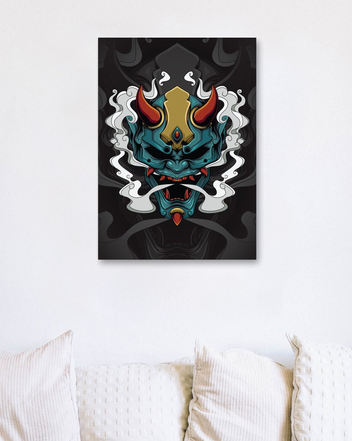 Japanese Demon Mask - @PowerUpDesign