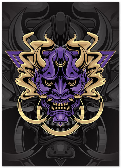 Japanese Demon Illustration - @PowerUpDesign