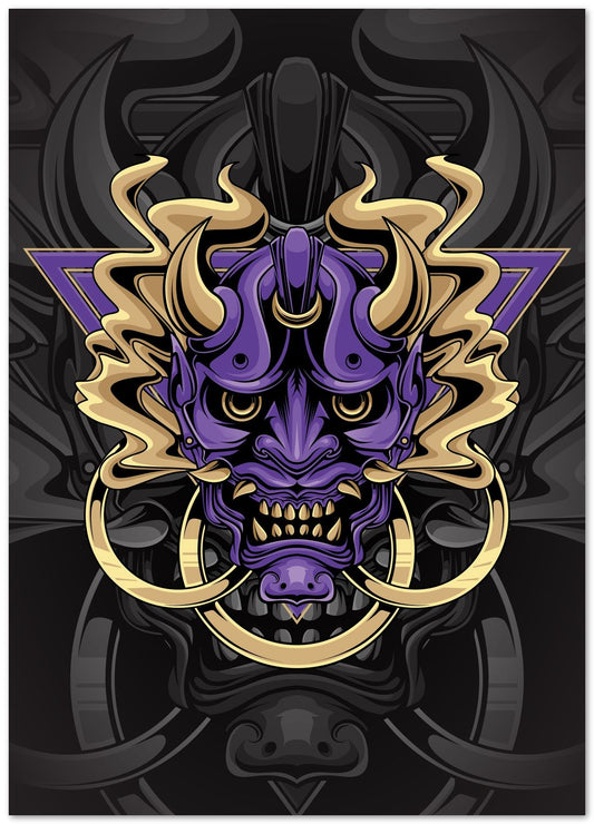 Japanese Demon Illustration - @PowerUpDesign