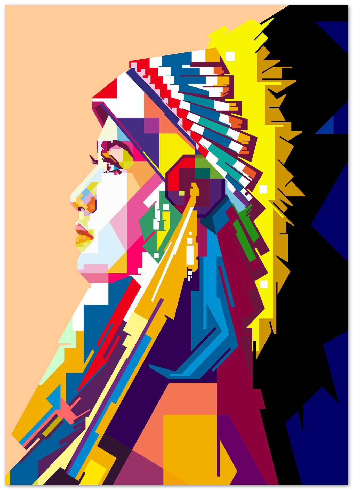 Apache Girl in Pop Art - @WPAPbyiant