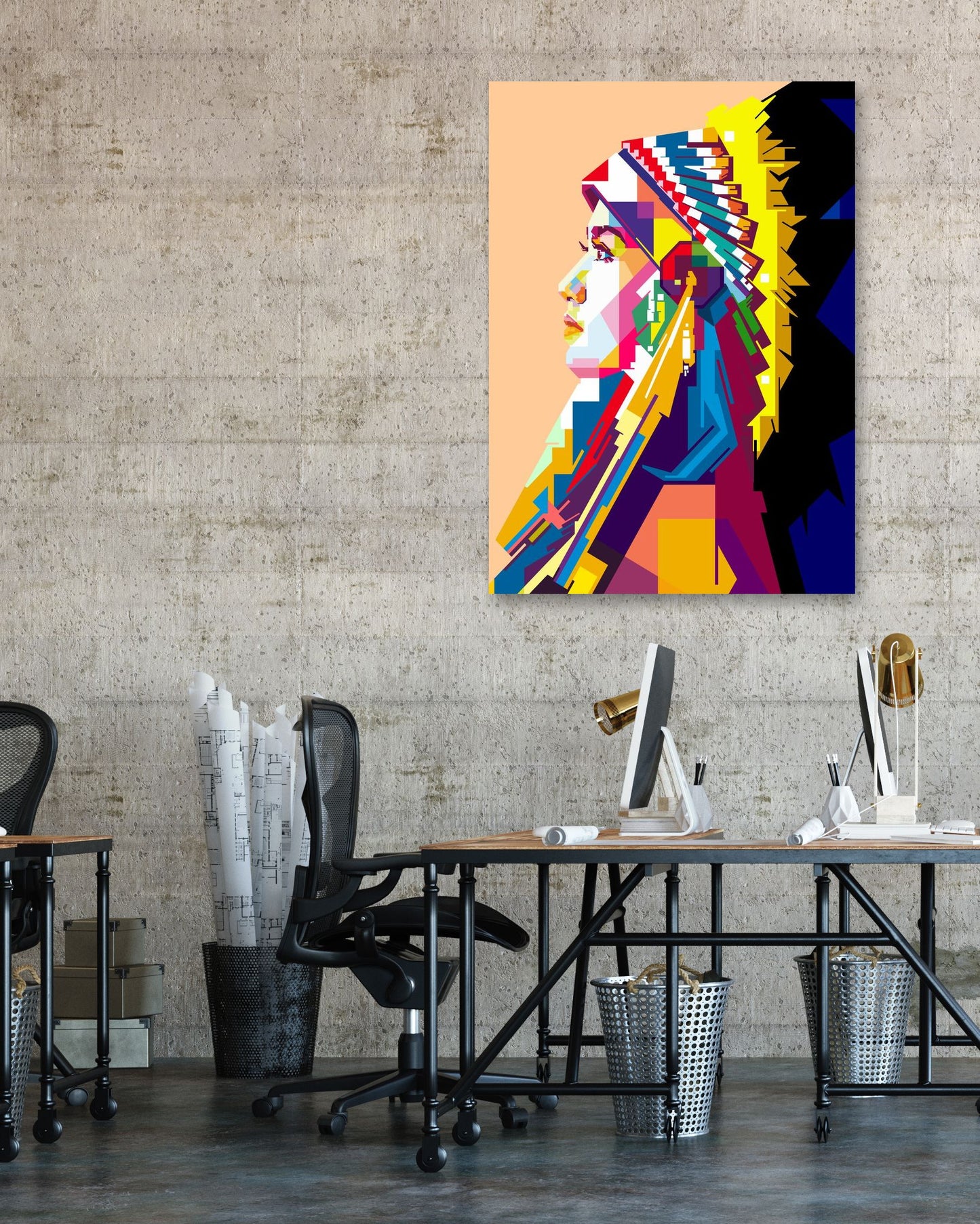 Apache Girl in Pop Art - @WPAPbyiant