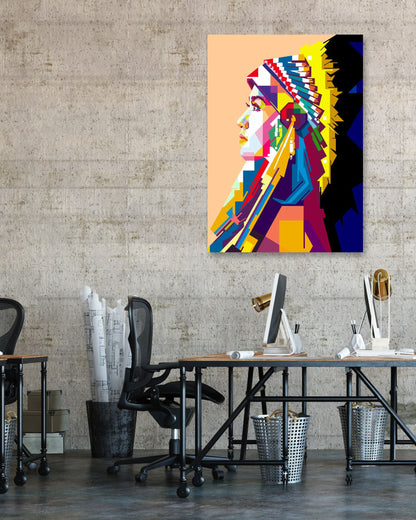 Apache Girl in Pop Art - @WPAPbyiant