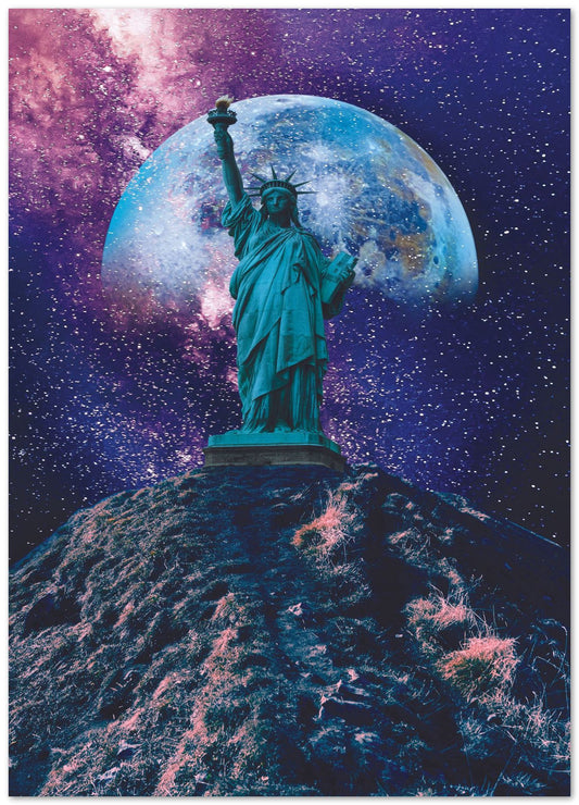 Statue Liberty Space Outer Galaxy 1 - @JeffNugroho