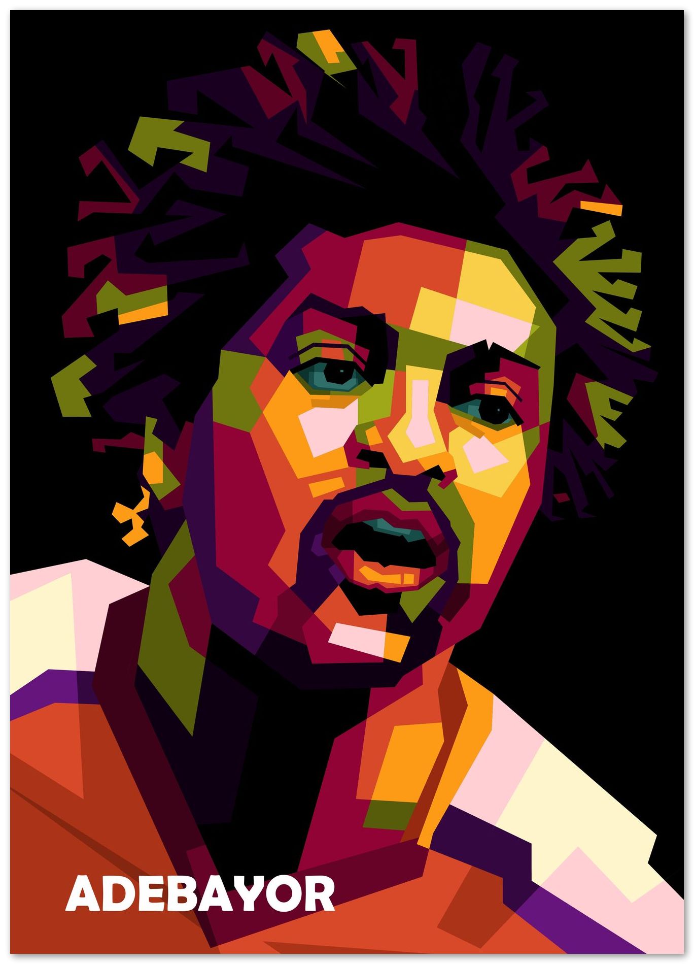 Emmanuel Adebayor in wpap pop art - @Mirupop_06