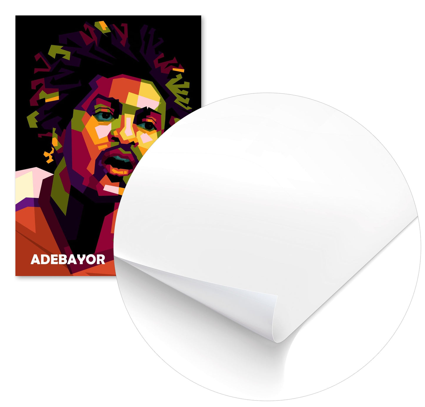 Emmanuel Adebayor in wpap pop art - @Mirupop_06