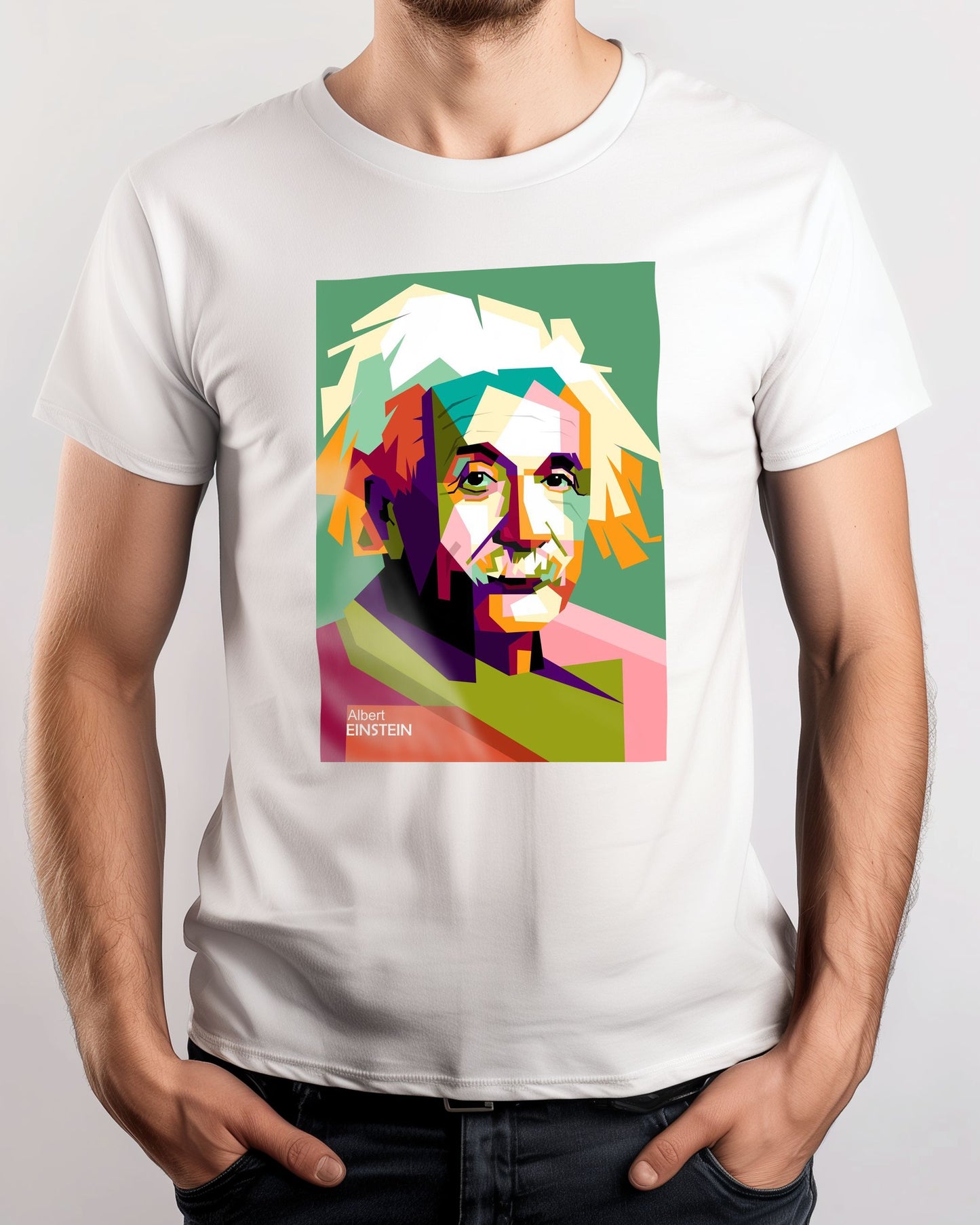 Albert Einstein in wpap pop art - @Mirupop_06