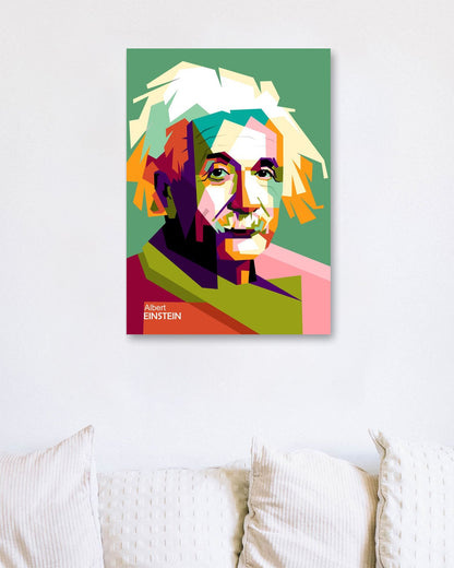 Albert Einstein in wpap pop art - @Mirupop_06