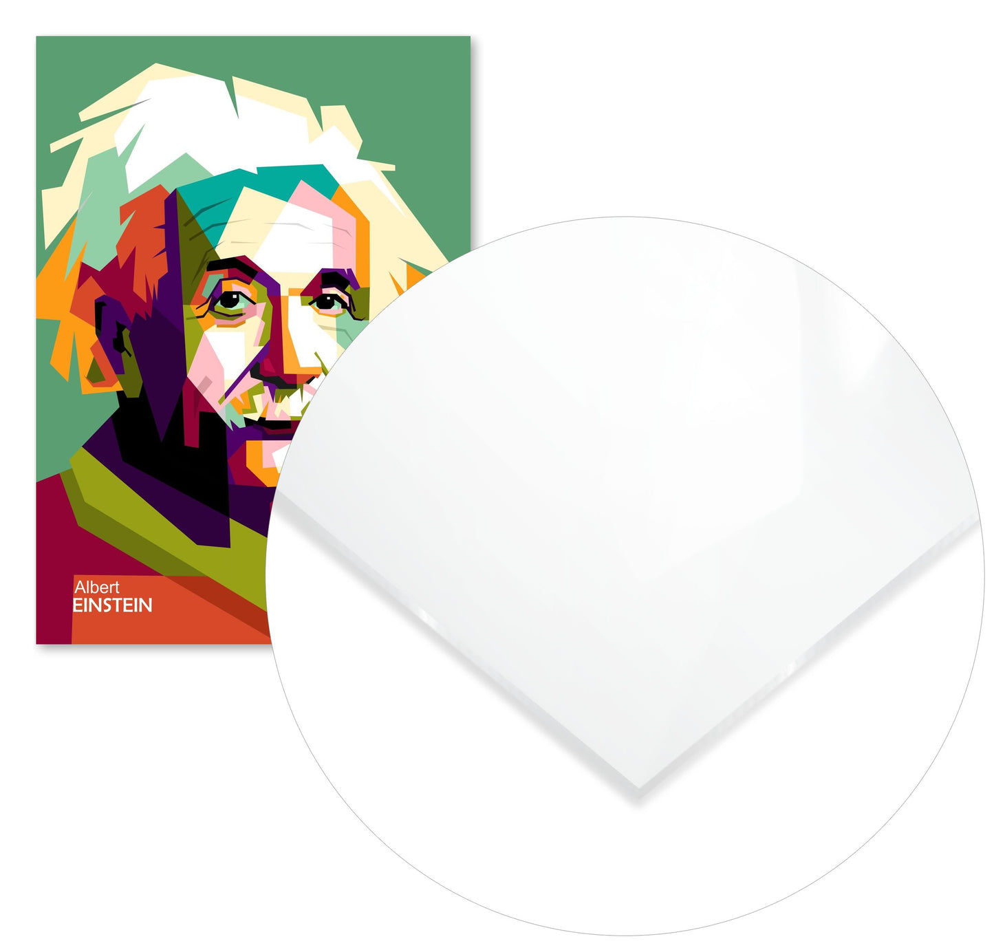 Albert Einstein in wpap pop art - @Mirupop_06