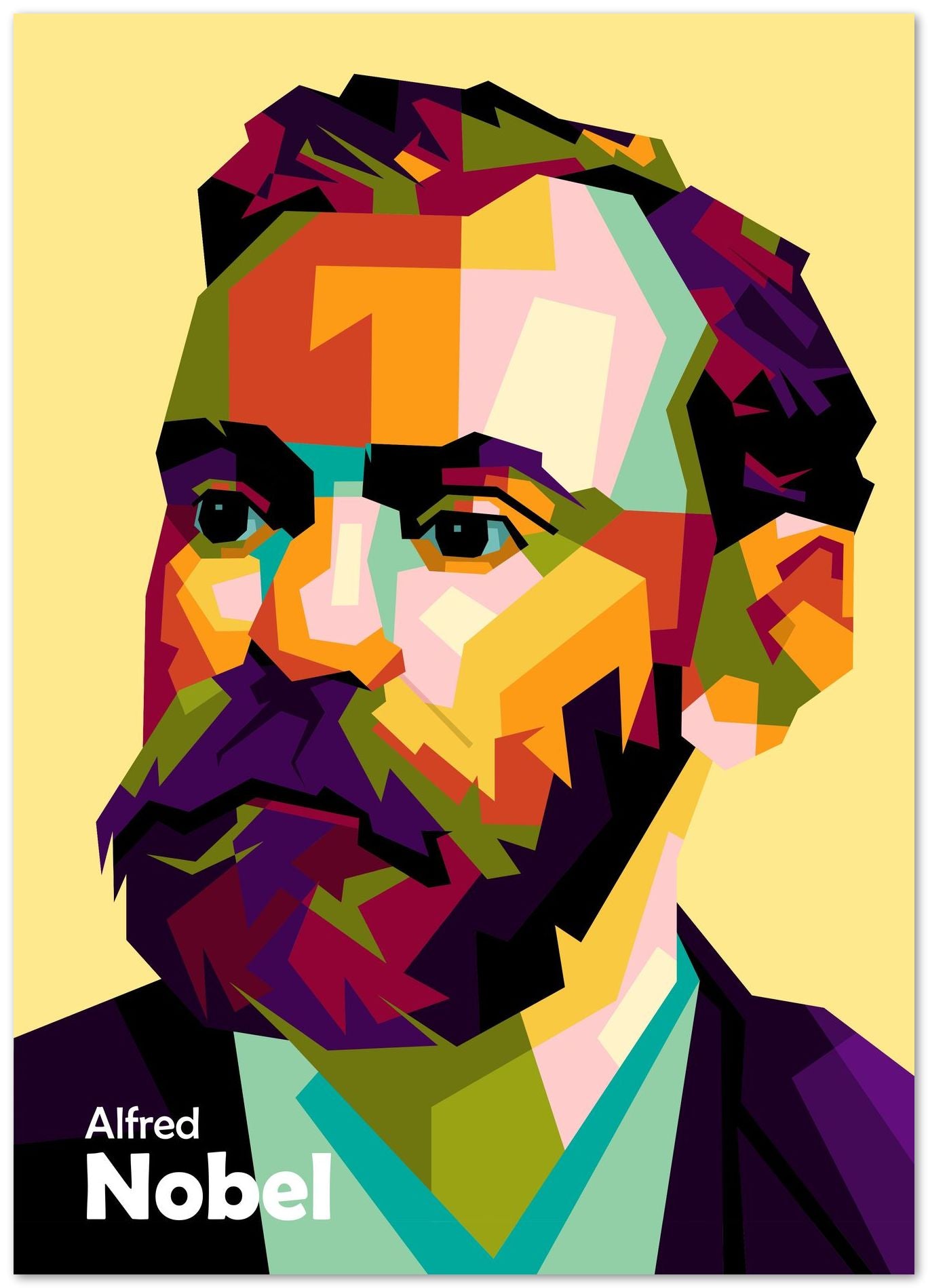 Alfred Nobel trend pop art - @Mirupop_06