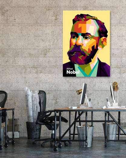 Alfred Nobel trend pop art - @Mirupop_06